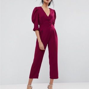 ASOS Wine Jumpsuit